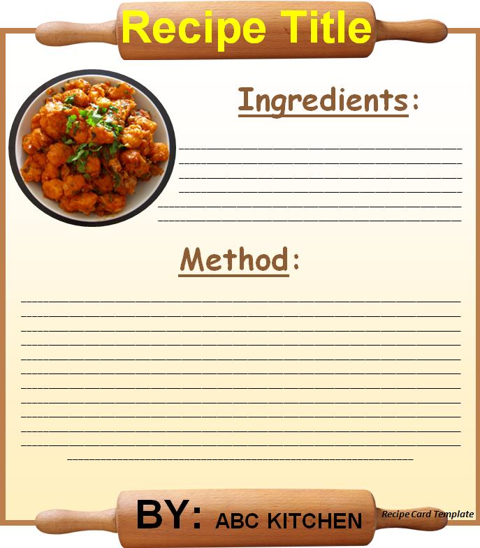 8 Free Recipe Card Templates Excel PDF Formats