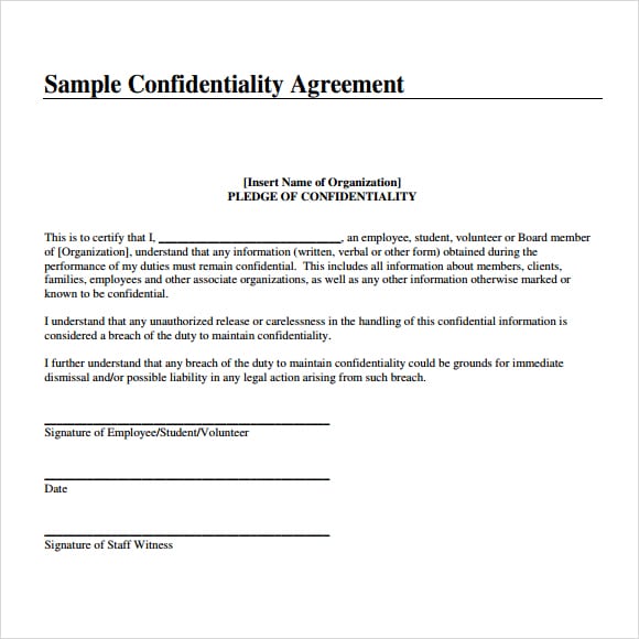 assignment of confidentiality agreement