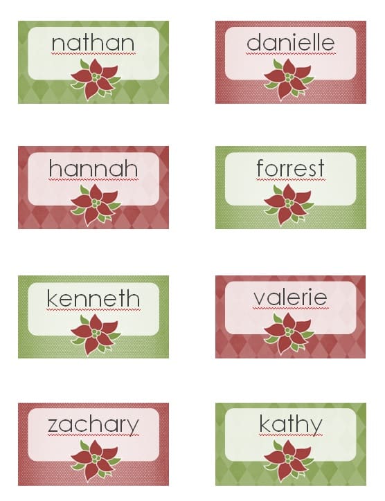 Holiday Place Card Template Excel PDF Formats